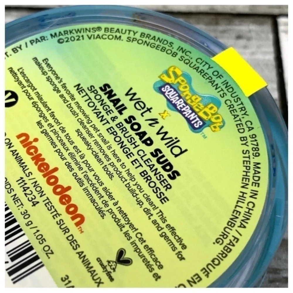 SpongeBob Wet n Wild Nautical Nonsense Gary Snail Soap Suds Sponge Cleaner New